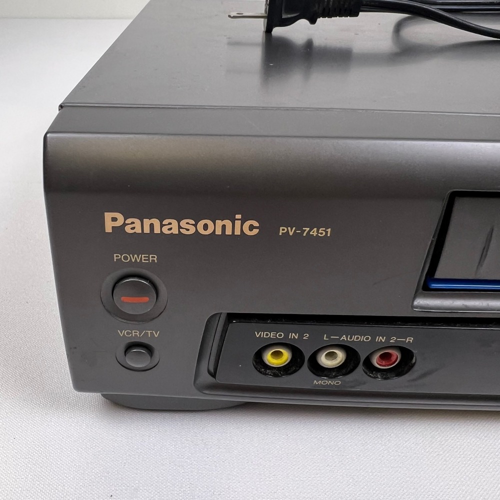 Panasonic VCR PV-7451 Omnivision 4-Head Hi-Fi Stereo Black Parts Repair Only - Picture 2 of 5